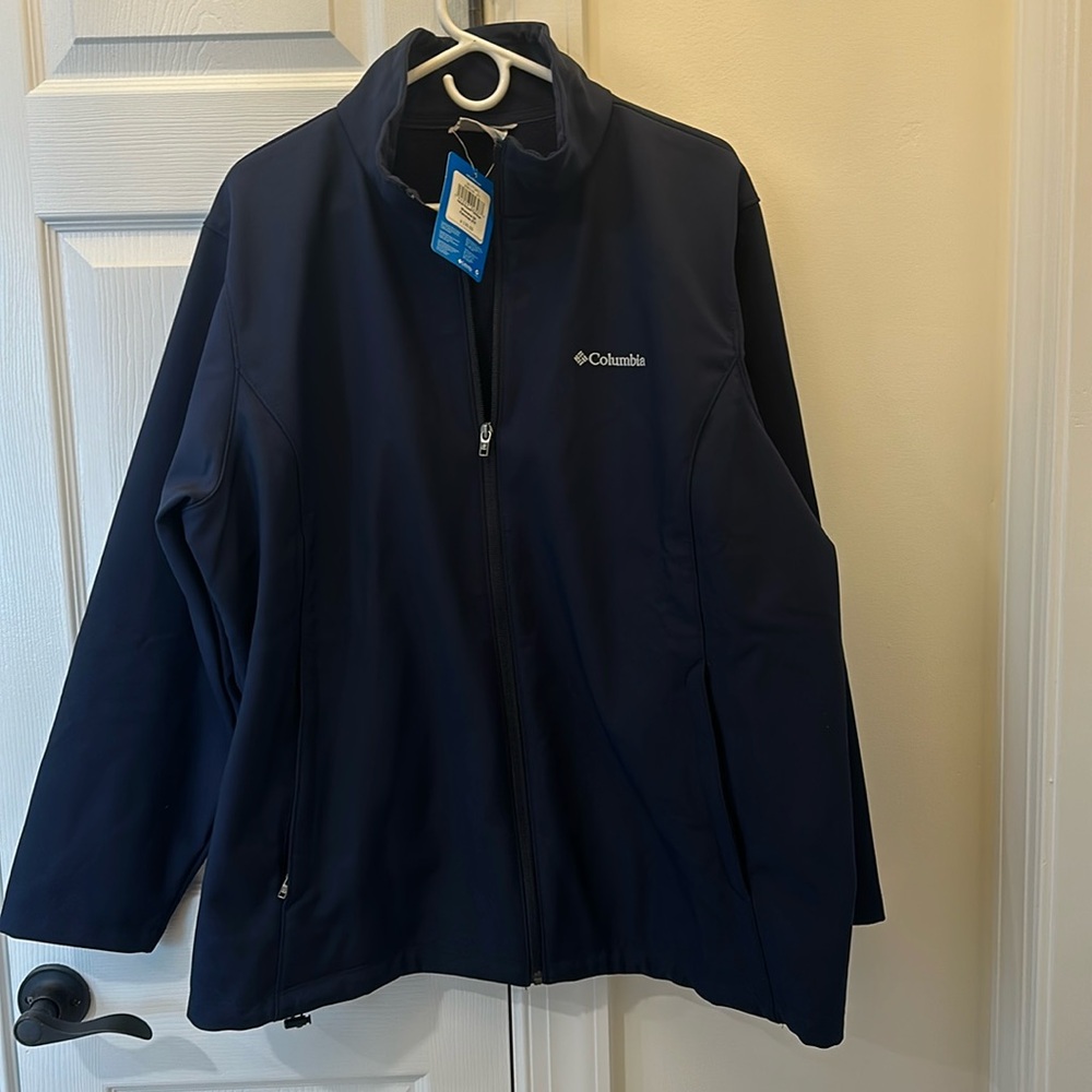 New with tags NWT Columbia Herald Square Softshell Jacket Navy size 3X